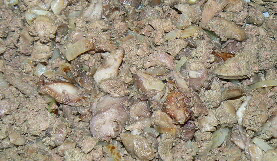 ржаные блины, фаршированные печенью и грибами