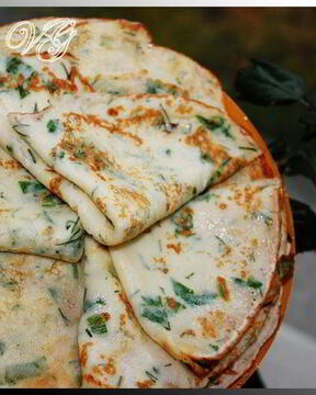 Самые нежные и вкусные творожные блинчики с зеленью