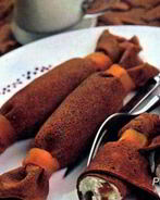 Шоколадные блинчики с творогом