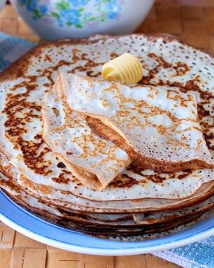 Тонкие заварные блины на кефире