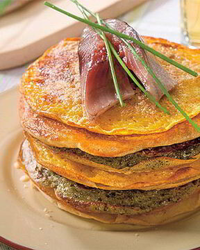 Закусочные блины с лучком