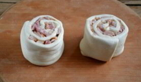 булочки из слоеного бездрожжевого теста