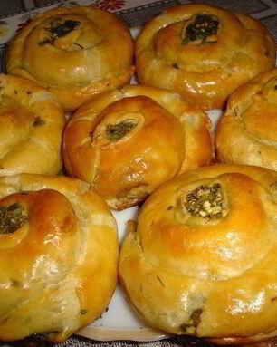 Булочки с сыром и зеленью