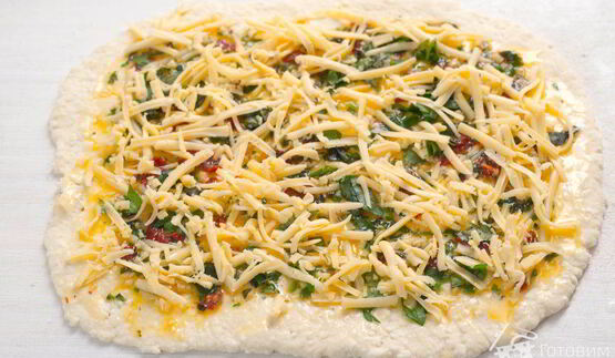 творожные булочки с чесноком и базиликом