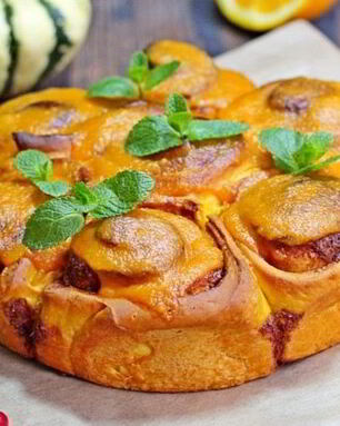 Тыквенные булочки с корицей