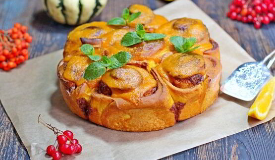 тыквенные булочки с корицей