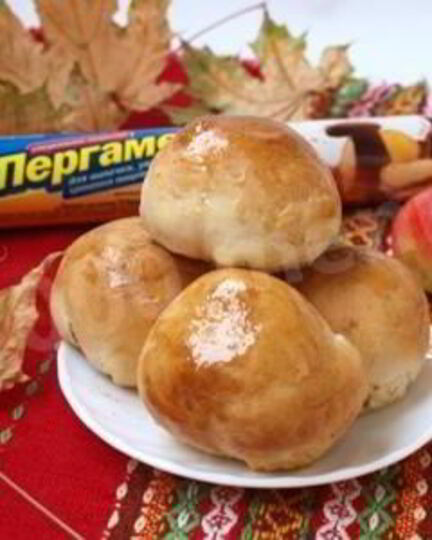Рецепт воздушных булочек с яблоками