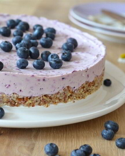 Рецепт черничного чизкейка без выпечки