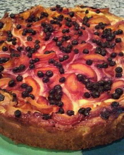 Рецепт чизкейка с абрикосами и черникого