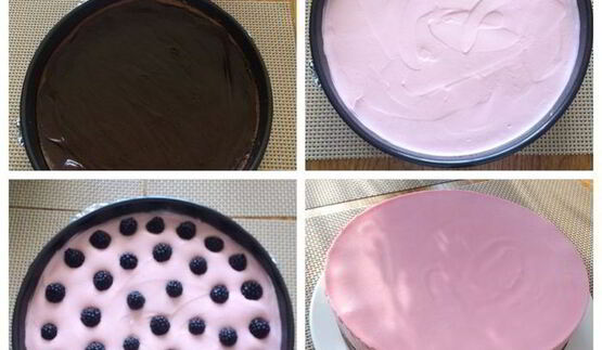 чизкейк с ежевикой