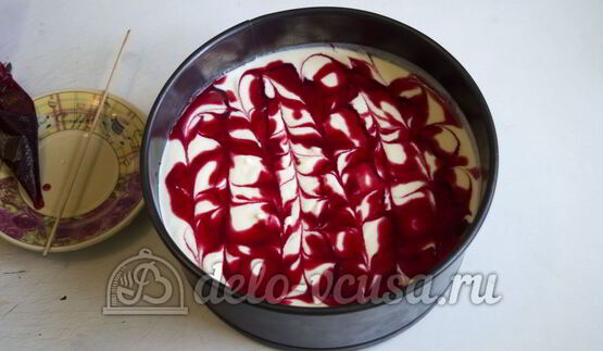 чизкейк с малиной