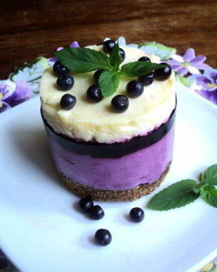 Рецепт мини-чизкейков с черникой