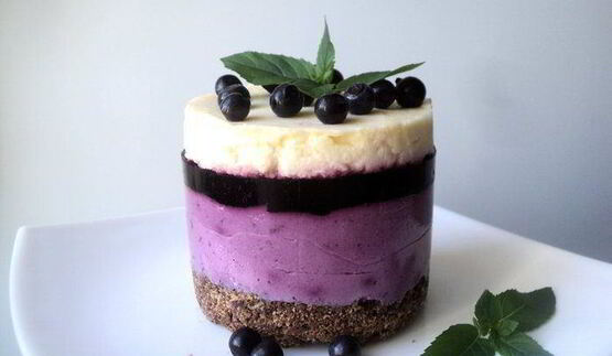 мини-чизкейки с черникой