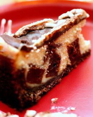 Мозаичный чизкейк с горьким шоколадом