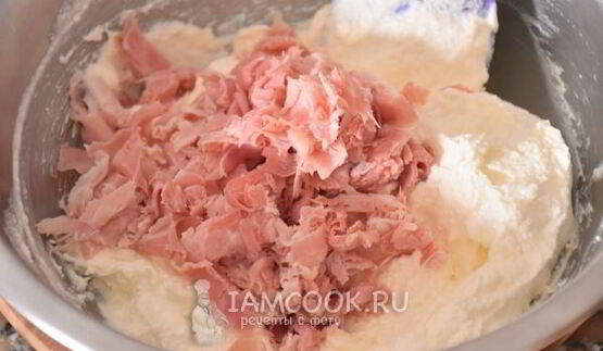 порционные закусочные чизкейки с ветчиной