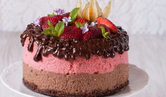 шоколадно-вишневый чизкейк