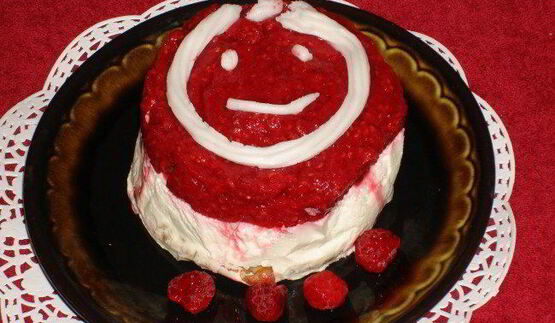 ванильный чизкейк-лайт с ягодой