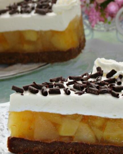 Рецепт яблочно-ванильного чизкейк