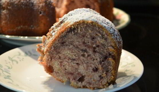 ежевичный джемовый кекс