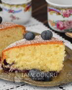 Йогуртовый кекс с черникой