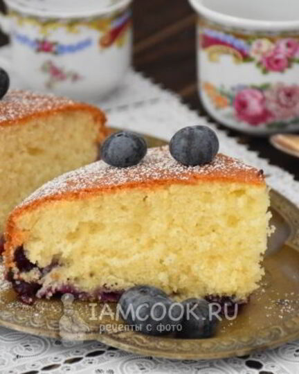 Рецепт йогуртового кекса с черникой