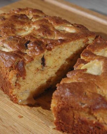 Рецепт кекса ны арахисовома масле с яблокома и шоколадома