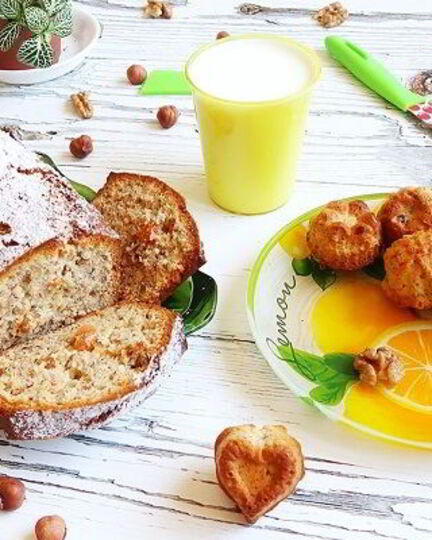 Рецепт кекса с орехами