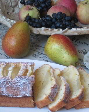 Кекс сметанный с грушами