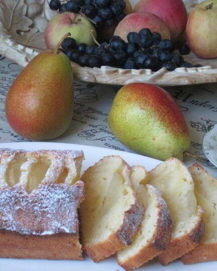 Рецепт кекса сметанного с грушами