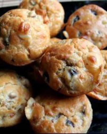 Рецепт кексиков с сыром и грибами