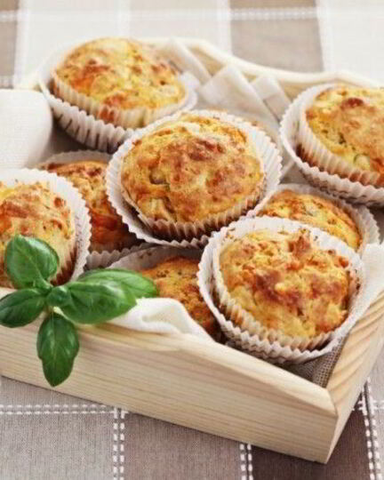 Рецепт кексов с курицей и сыром