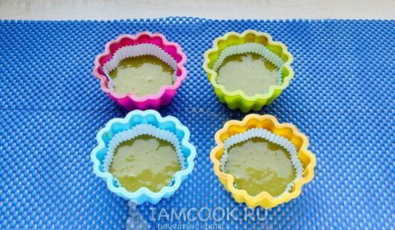 кексы с зеленым чаем