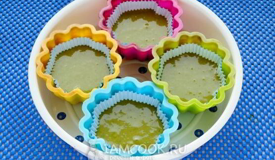 кексы с зеленым чаем