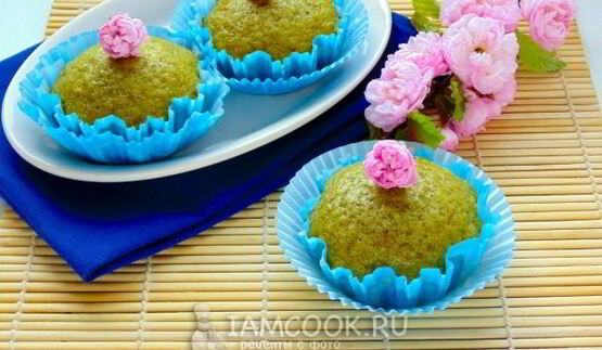 кексы с зеленым чаем