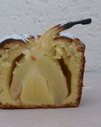 Лимонный кекс с грушами