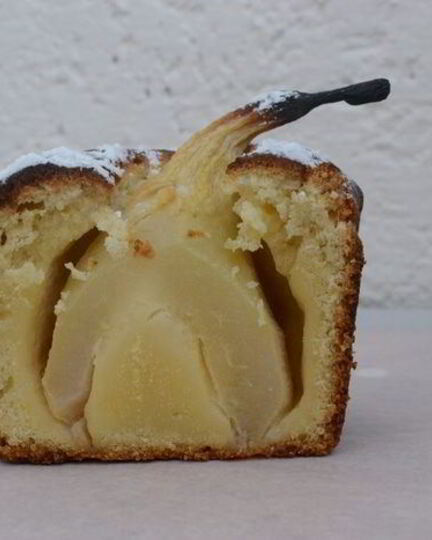 Рецепт лимонного кекса с грушами