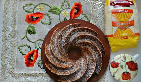 маковый кекс на манке с ароматом апельсина