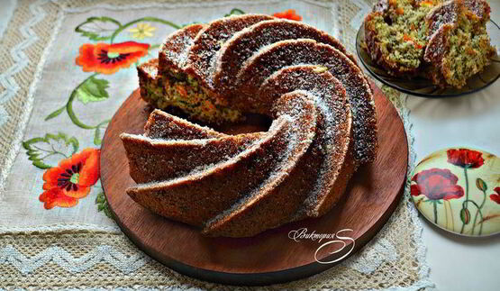 маковый кекс на манке с ароматом апельсина