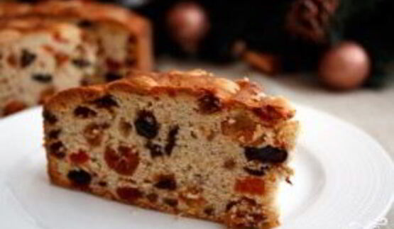 рождественский кекс с сухофруктами и орехами