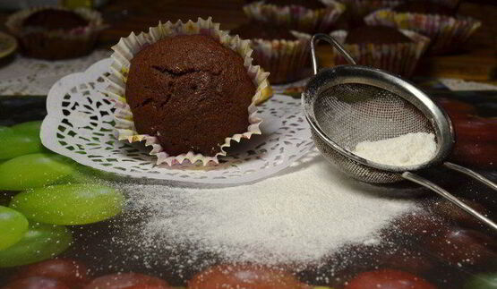 шоколадные кексы с начинкой из белого шоколада