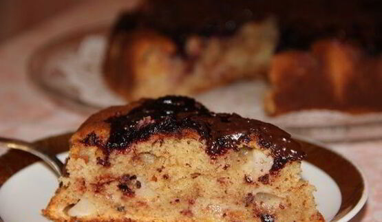 яблочно-творожный кекс