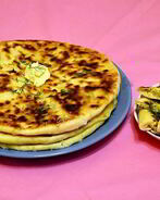 Хачапури с творогом на сковороде