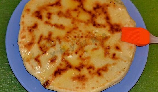 хачапури с творогом на сковороде