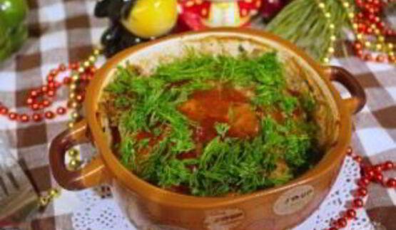 американский мясной хлеб в горшочке