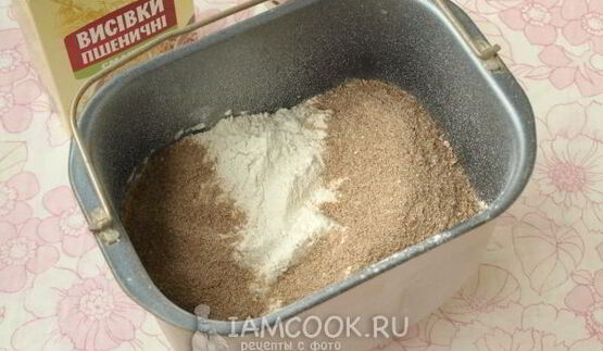 белый хлеб с отрубями в хлебопечке