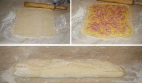 хлеб с колбасой и сыром в хлебопечке