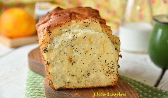 сладкий хлеб-гармошка со сливочным сыром и маком