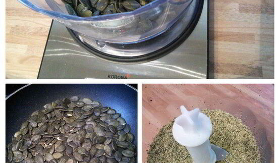 смешанный хлеб с тыквенными семечками и бальзамическим уксусом