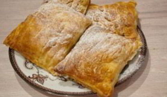 конвертики из слоеного бездрожжевого теста