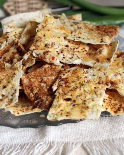 Рецепт чипсов из лаваша со сметаной и сыром